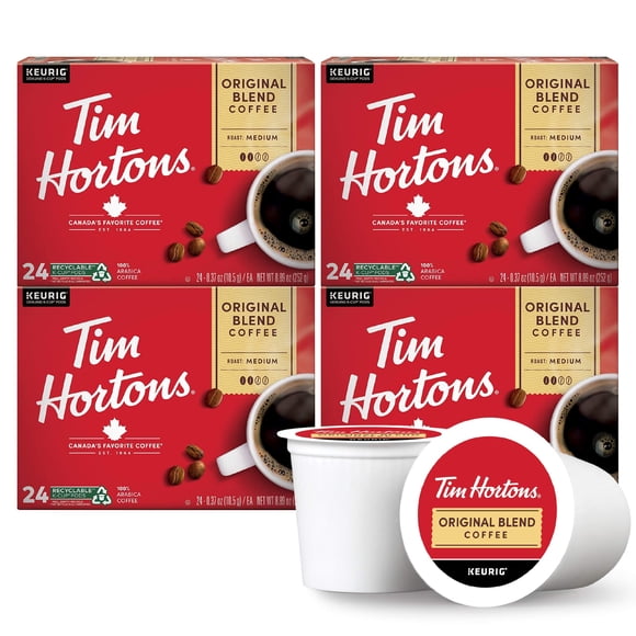 Café Tim Hortons Original Blend, tostado medio, 96 K-cups