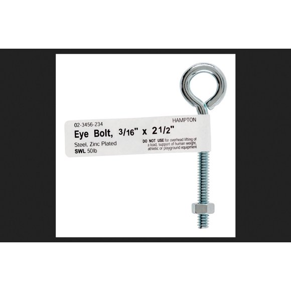 Bolt Hampton de acero galvanizado de 0,48 cm x 6,35 cm, 50 libras