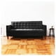 thumbnail image 1 of Futón Sofá Cama Genova Tela Velvet Negro, 1 of 8