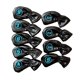 thumbnail image 2 of 9x Impermeable Golf Club Iron Cover Protección Headcover Universal Fit Negro, 2 of 5