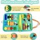 thumbnail image 3 of Montessori Toys Busy Board For Toddlers, 20 In 1 Early Education Learning Toys, Activity Board Improves Basic Skills Fine Motor Skills Sensory Toys Gifts For Kids Activities Airplane Travel, 3 of 4