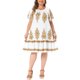 thumbnail image 1 of Agnes Orinda Vestidos Boho de Talla Grande para Mujer Cuello Redondo Plisado Manga Corta Acampanado Flowy Verano Casual Midi Vestido de Sol 1X Blanco, 1 of 6
