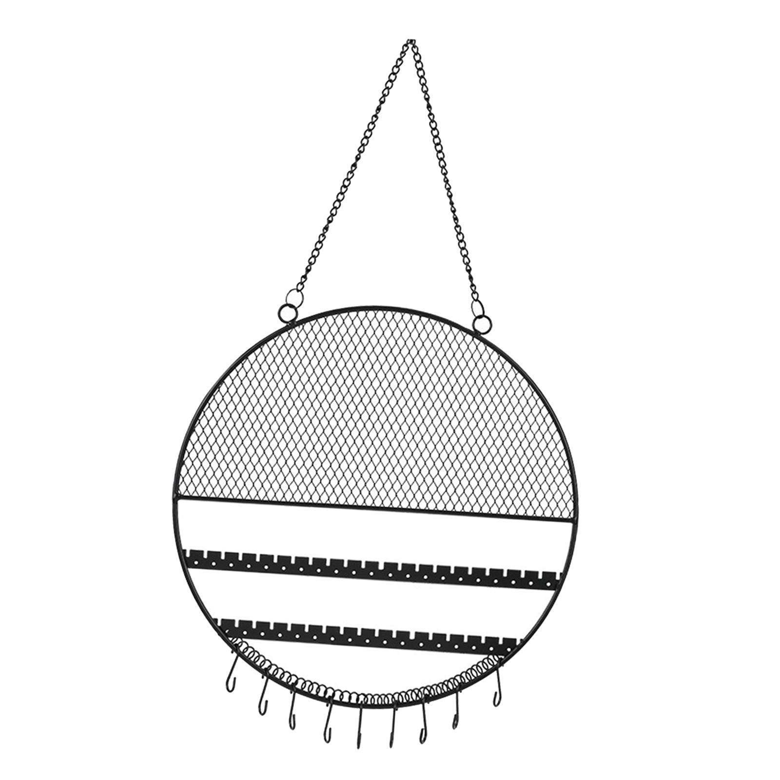 Ioensy - Organizador De Aretes De Metal Montado En La Pared Con Cadenas Y Ganchos Soporte Para Aretes