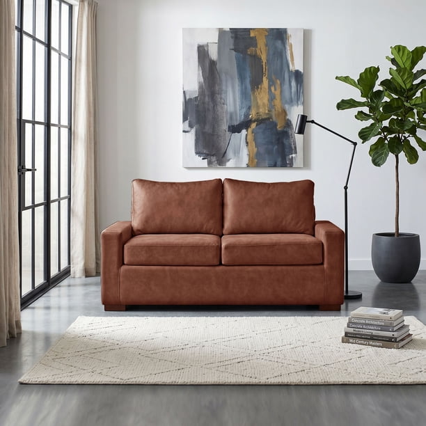 Sofa Livorno 2 C Cuero Kentucky Tabaco