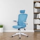 thumbnail image 2 of Silla De Oficina Con Reposa Brazos Y Cabeza Azul, 2 of 6