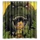 thumbnail image 1 of Cortina de ducha de bebé con diseño de dinosaurio Turok, con ganchos, tamaño 48 x 72 pulgadas, 1 of 3
