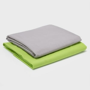 Arthome - Pack 2 Sábanas Gris + Verde King