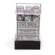 thumbnail image 3 of Juego de dados Chessex D&D Gemini de cobre, acero y blanco, 12 mm, 3 of 5