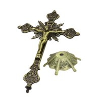 Magideal - Jesús Cruzado De La Estatua De Pie, La Tabla De Figuras Cruzan El Crucifijo De Jesús, Para La Decoración Del Hogar De La Mesa, Altar Del Altar Cristia