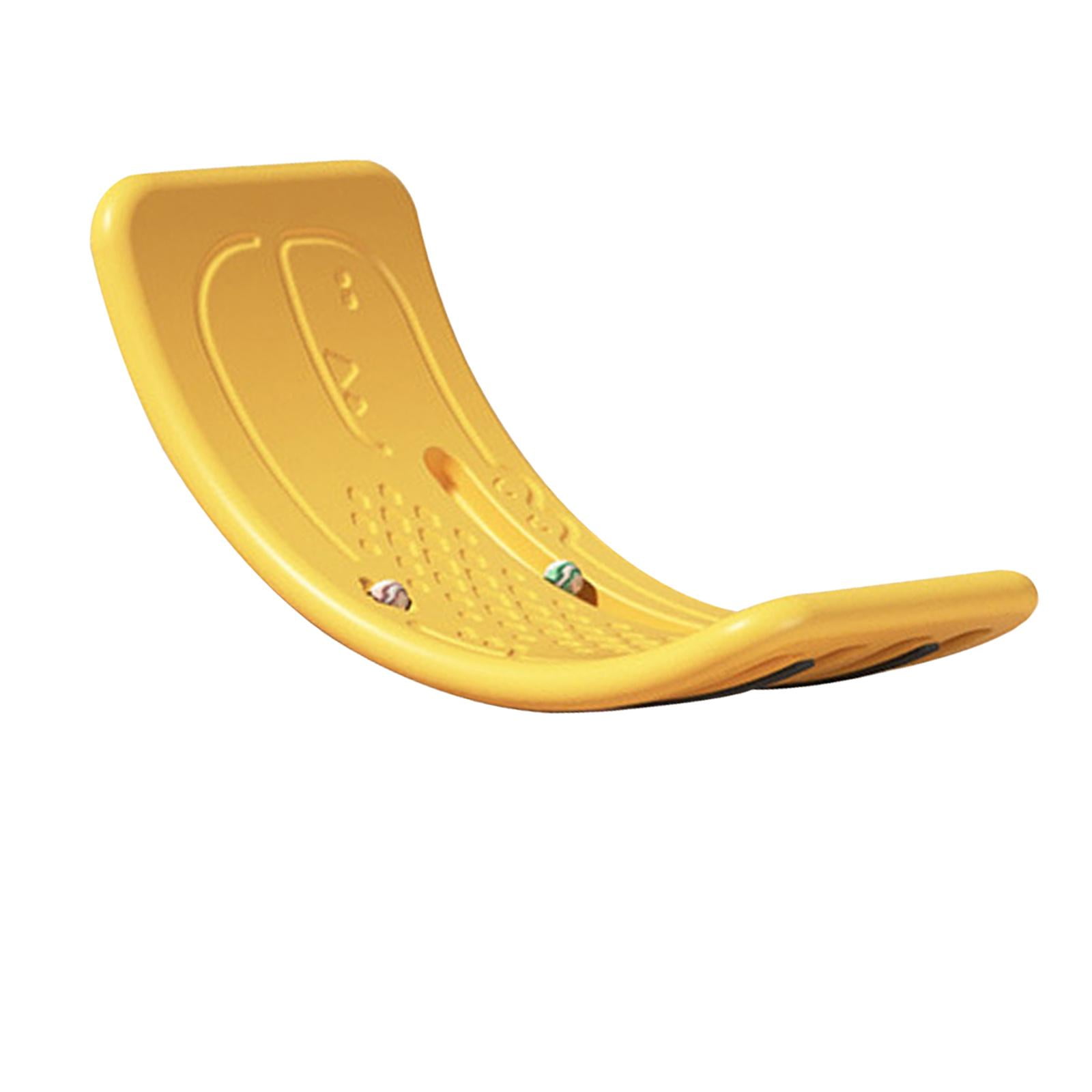Magideal - Tabla De Equilibrio Curva Con Balancín Y Pelota Para Niños. Amarillo