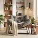 thumbnail image 4 of Sillon Mecedor Silla Mecedora Sitial Moderna Talla Xl Gris Oscuro Liso, 4 of 8