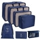 thumbnail image 4 of 8Pcs / Set Cubos De Embalaje Para Clasificación De Ropa De Viaje Para Acampar En Casa, Familia, Azul Marino, 4 of 5