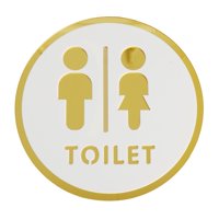 Bothyi - Señal De Inodoro De 7,8 Pulgadas, Señal De Identificación De Baño Acrílica Para Oficina De Negocios, Estilo C