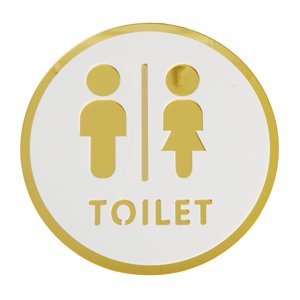 Bothyi - Señal De Inodoro De 7,8 Pulgadas, Señal De Identificación De Baño Acrílica Para Oficina De Negocios, Estilo C