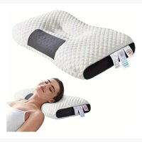 Genérico - Almohada Ortopédica Cervical Curva Cojín Libre Presión Blanco