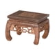 thumbnail image 4 of Vasador de madera Ratch Sporter de planta de planta Retro Joyería Retiser Base de exhibición de madera para el patio Balcón de jardín Figura de patio 13.5CMX13.5CMX9CM, 4 of 5