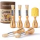 thumbnail image 1 of JUPITEARTH Set de pinceles de madera natural para niños, 6 piezas, 1 of 3