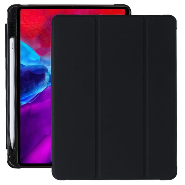 Funda para iPad 9. Generation 2021 / 8. Gen 2020 / 7. Gen 2019 10.2 Zoll mit Stifthalter, Ultradünn Leichte Schutzhülle mit transparenter Rückseite Abdeckung mit Auto Schlaf/Weck