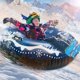 thumbnail image 2 of Tubo de nieve inflable resistente con cubierta de tela duradera, trineo de nieve premium para niños y adultos, diversión de invierno al aire última intervensión, 2 of 9