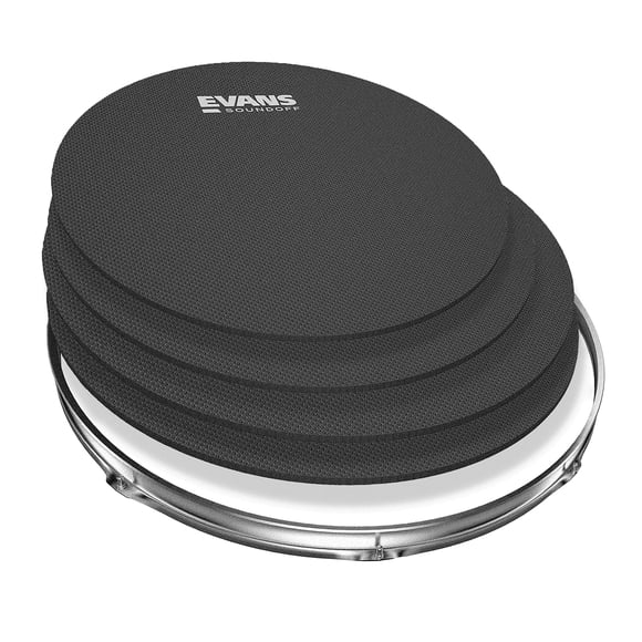 Drum Mute Pads Evans Soundoff, caja completa, paquete de 4