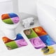 thumbnail image 4 of Elemental-theme 4-Piece Shower Curtain Set with Rugs, Waterproof Bathroom Decor Set Includes Bath Mat, U-Shaped Rug, Toilet Lid Cover and Curtain with Hooks, 4 of 6