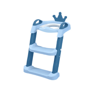 Mundo Online - Escalera De Baño Para Niños Diseño Coronita Celeste Y Azul