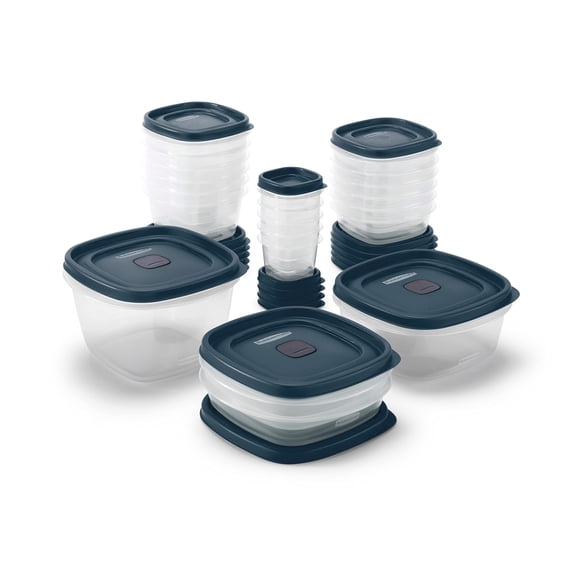 Recipientes Rubbermaid EasyFind Lids para almacenamiento de alimentos, 42 unidades
