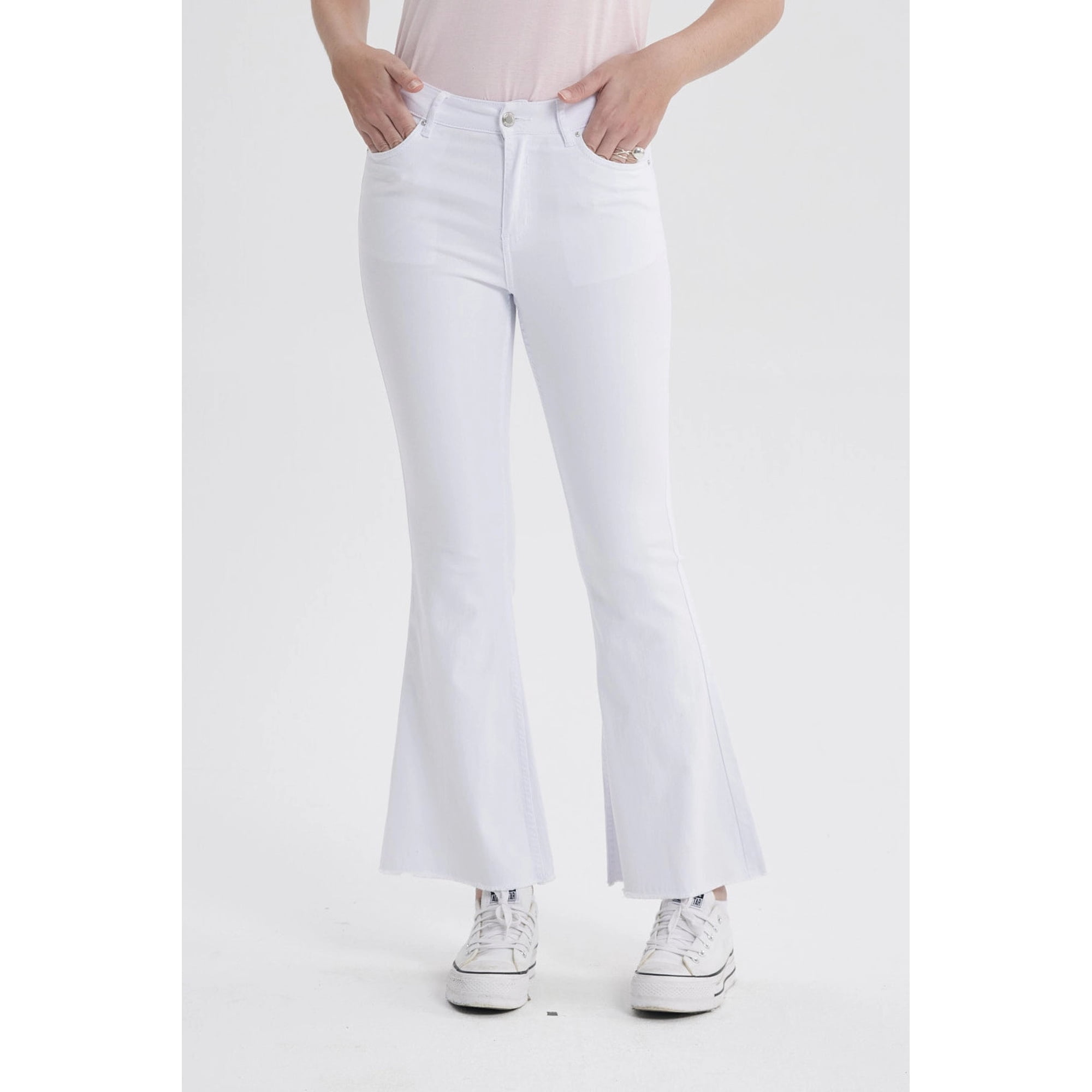 Fashionspark - Jeans Mujer Flare Monse Blanco