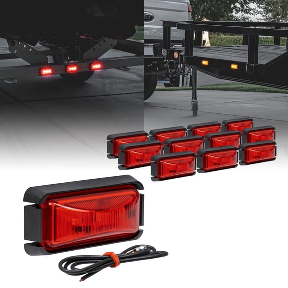 Luz indicadora de remolque ONLINE LED STORE, 2,5 pulgadas, LED roja, resistente al agua