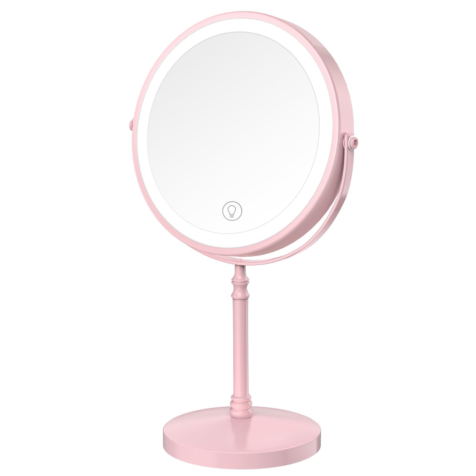 Espejo De Maquillaje Deiovwxs De 8 Pulgadas, 1x/10x, Rotación De 360° Con Luz