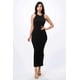 thumbnail image 1 of Vestido Largo Con Cuello Alto Y Abertura Lateral, 1 of 3