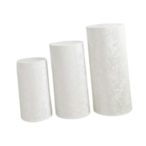 Bothyi - 3 Piezas De Cubiertas De Pedestal Cilíndricas Para Decoración De Manteles, Cubierta De Pedestal Blanca