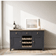 thumbnail image 1 of Buffet Vinera de Madera Aparador para Copas, Botellas - Gris Grafito - 120x40x80 cm, 1 of 3