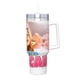 thumbnail image 2 of Como Nastya Vaso aislado de acero inoxidable con asa, diseño temático, regalo para familia, amigos y fans; incluye pajita y encaja en el portavasos estándar, 40 oz, 2 of 6
