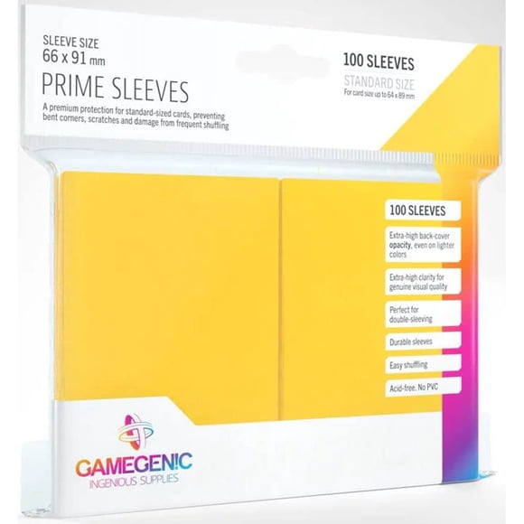 Fundas Gamegenic Prime Amarillas 100 unidades GG1020