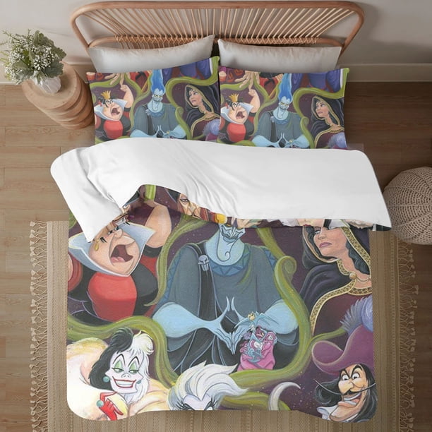 Villains Queen Of Halloween 3-Piece Bedding Set For Kids Boys Girls Adult Cartoon Warm Cute Fashion Holiday Present Gift Bed Sheets