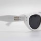 thumbnail image 5 of Lentes De Sol Modelo Vintage Ovalado Mujer Festivales blanco Talla Única, 5 of 5