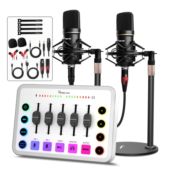 Kit de Podcast Hayner-Seek para 2, Interfaz de Audio XLR