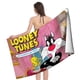 thumbnail image 4 of Silvestre y Piolín Toalla de playa de secado rápido con diseño temático, regalo para mujeres y niñas, ideal para cumpleaños, fans, amantes de la música, uso en la playa o al aire libre, 78 × 180 cm, 4 of 6