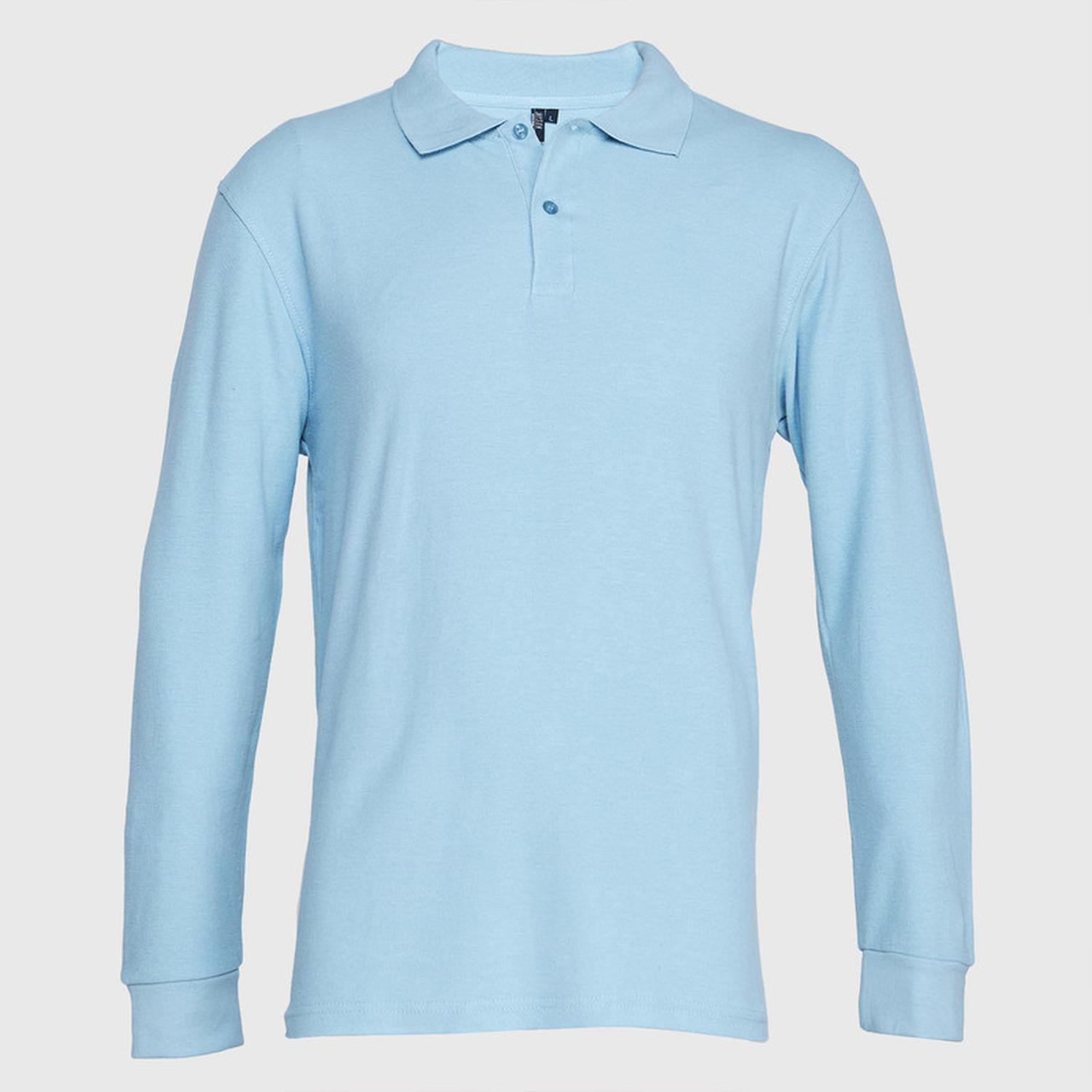 Jayson - Polera Pique Hombre 80/20 M/l Celeste L