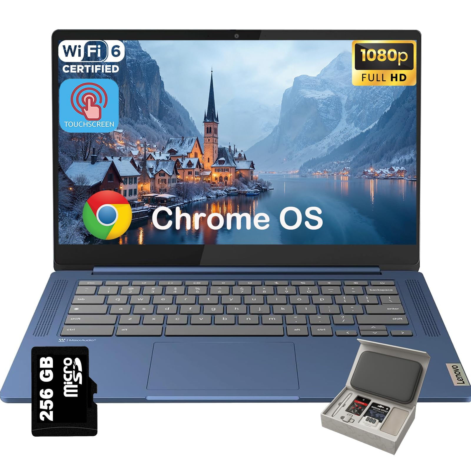 Ordenador Portátil Lenovo Ideapad Slim 3 Chromebook De 14 Pulgadas, 8 Núcleos, 4 Gb/64 Gb
