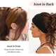 thumbnail image 5 of Diademas anchas negras para mujer, elegantes pañuelos bohemios gruesos, grandes, africanas, deportivas, para yoga, accesorios para el cabello, 5 of 5