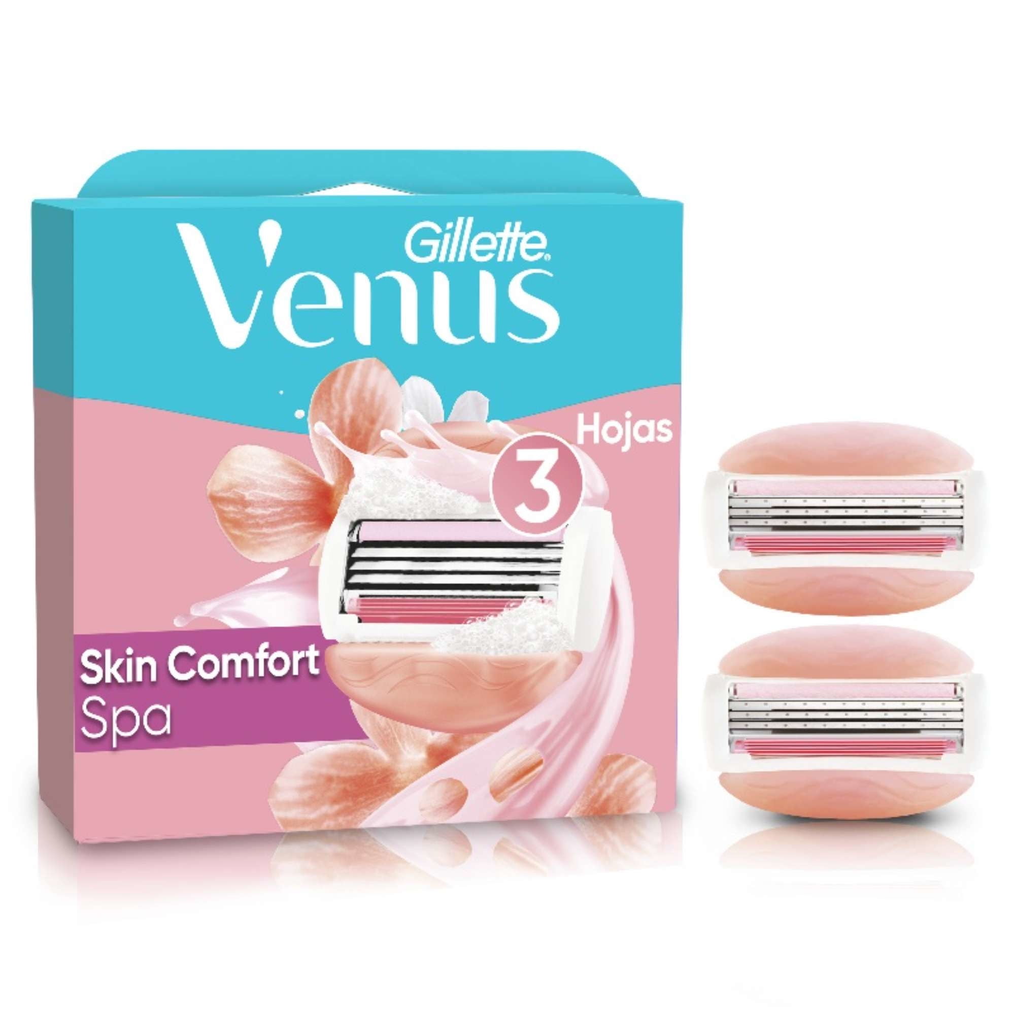Repuesto Para Máquina De Afeitar Mujer Gillette Venus Spa Con 3 Hojas