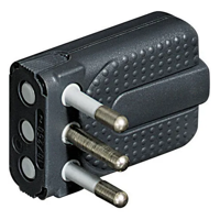 Genérico - Enchufe Macho Volante 10A 2P + T Bticino Convertible Negro