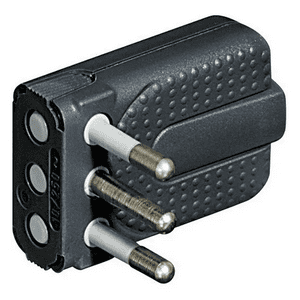 Genérico - Enchufe Macho Volante 10A 2P + T Bticino Convertible Negro