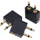 thumbnail image 5 of Juego de 2 adaptadores para auriculares, metal, 3,5 mm, negro/dorado, 5 of 5