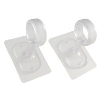 Bothyi - 2 Soportes Para Barra De Cortina De Techo, Soportes De Montaje Para Dormitorio De Hotel, Sala De Estar, Transparentes