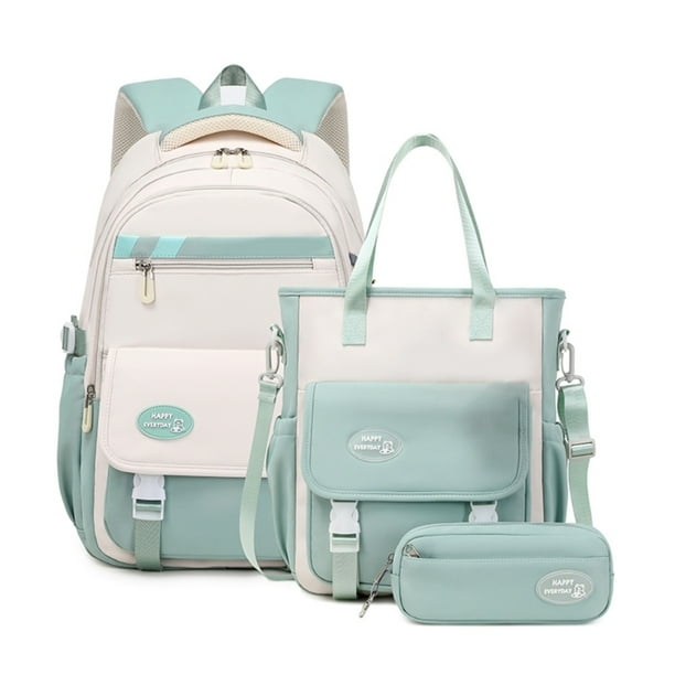 1 Set Fashion Bookbags Versatile Backpack Back to School Bag Shoulder Bag Handbag Pencil Case Set for Girls Primary Students