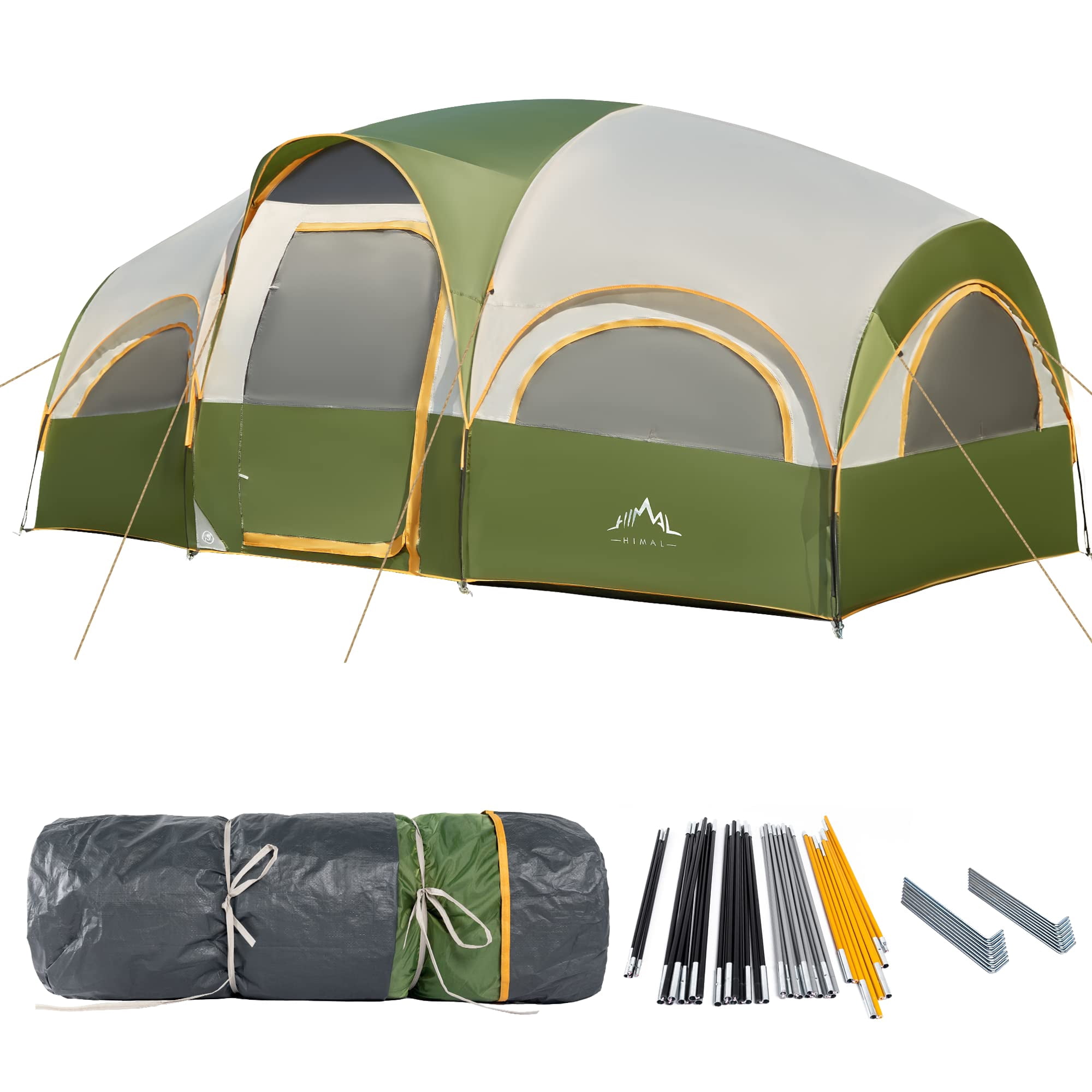Carpa Gohimal Para 8 Personas, Impermeable Y Resistente Al Viento Para Camping