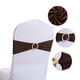 thumbnail image 1 of Xiao Hua Funda para Respaldo de Silla Marrón Oscuro, Juego de 10 Piezas, 13.78 x 5.12 Pulgadas, Diseño de Moño Preatado con Hebilla de Plástico Duradera, Agregando Decoración a Banquetes de Boda y, 1 of 5